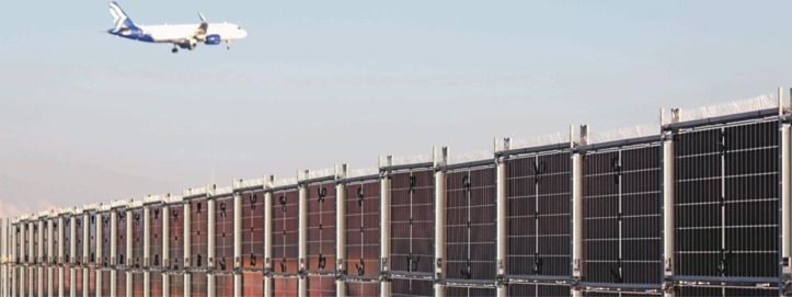 Frankfurtska zračna luka dobila vertikalnu solarnu elektranu od 17,4 megavata uz pistu