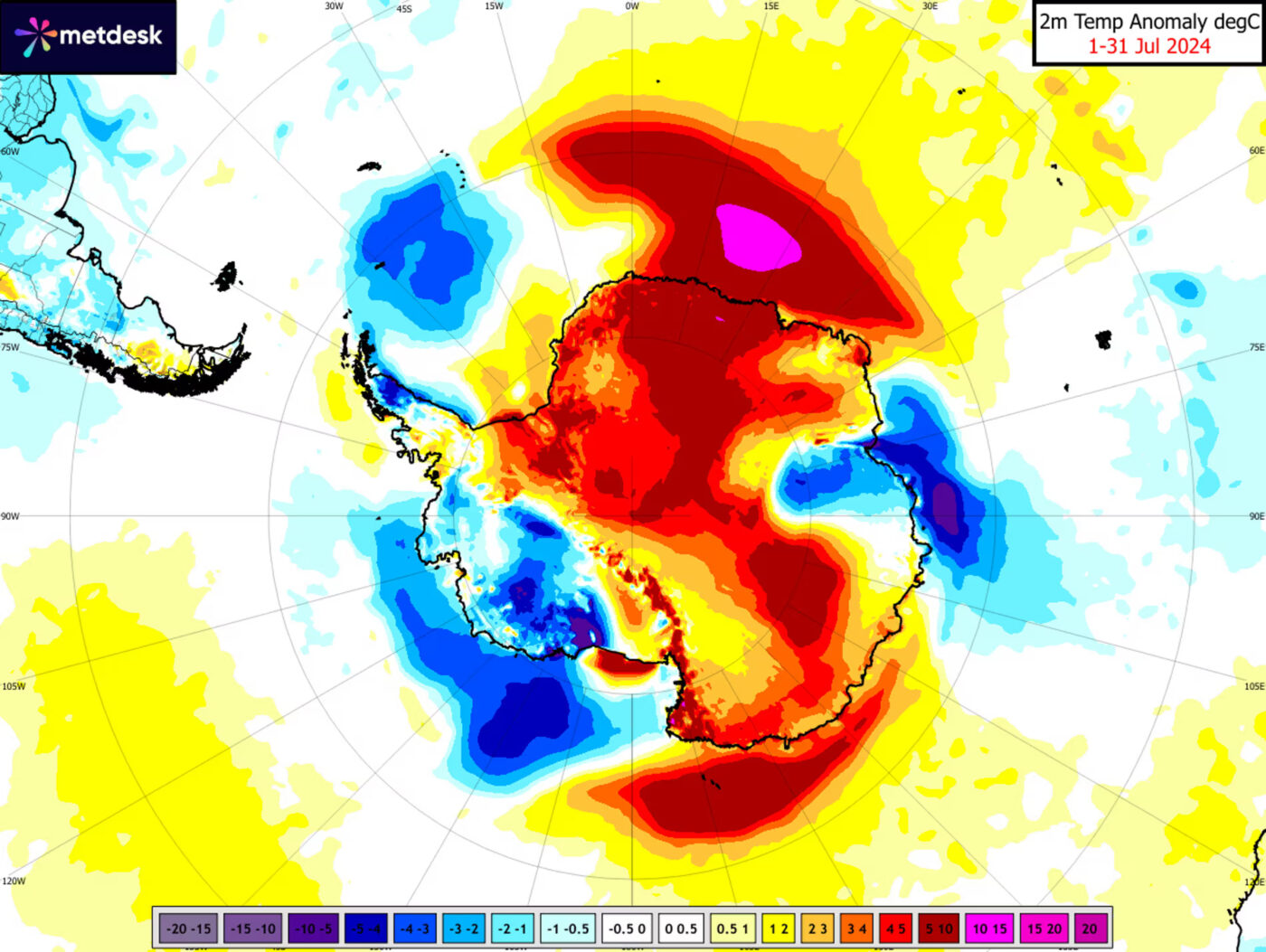 Temperature na Antartici 10 °C iznad prosjeka